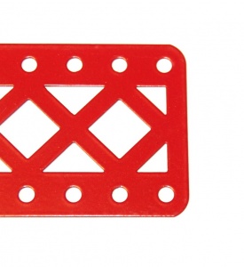 99a Double Braced Girder 19 Hole Closed Ends Red