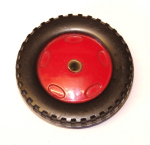 187 Plastic Road Wheel 2'' Black/Red Original