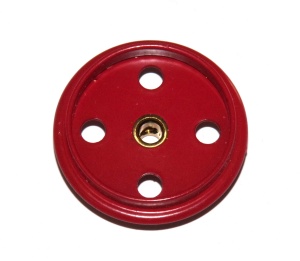 20 Flanged Wheel 1 1/8'' Diameter Hachette Red Original