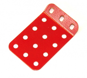 51g Single Obtuse Flanged Plate 5x3 Hole Red