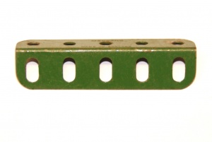 9d Angle Girder 5 Hole Mid Green Repainted