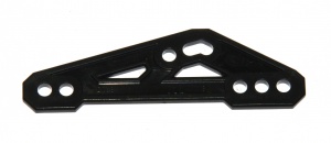 D018 Braced Asymmetric Triangular Plate, 3'' x 1'' Black Plastic Original