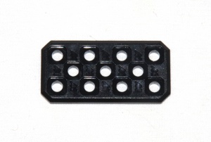 D103 Flat Plate 2'' x 1'' Black Plastic Original