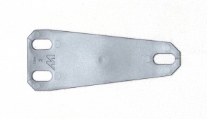D230 Trapizoidal Flexible Plate 2'' x 1'' Grey Plastic Original
