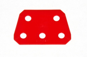 D240 Trapezoidal Flexible Plate 1'' x 1'' Red Plastic Original