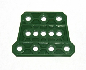 D472 Flat Isosceles Plate 2'' x 1'' Green Plastic Original