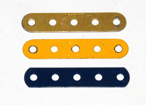 6 MECCANO PARTS NEW Lot of 047 Double Angle Strip 2 1/2" x 1 1/2" Part A547 