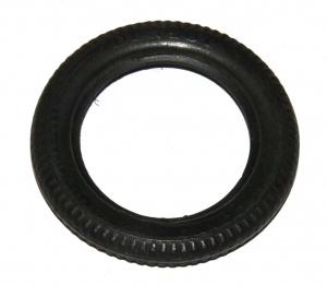 MECCANO 4 Brass 1  inch Pulleys/Grey Tyres No 22/142c 