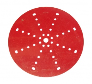 146 Circular Plate 6'' Red Repainted