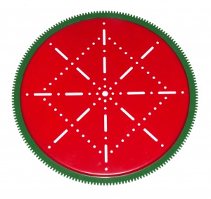 167x Geared Roller Bearing Plate Red and Green