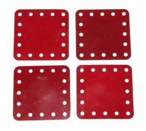190 Flexible Plate 5x5 No Slots Red Original x4