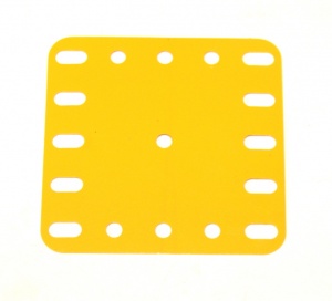 194a Flexible Plastic Plate 5x5 UK Yellow Original