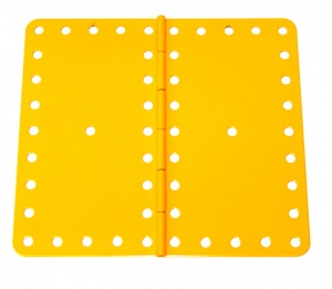 198 Hinged Flat Plate UK Yellow 9x5 Hole x2