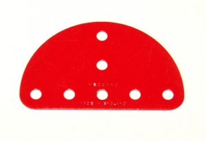 214 Semi-Circular Plate Light Red Original