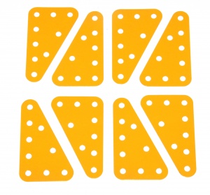 221 Flexible Triangular Plate 5x3 UK Yellow Original x8