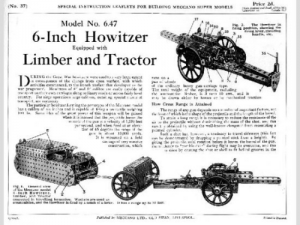 S37 Howitzer and Limber with Tractor Reprint