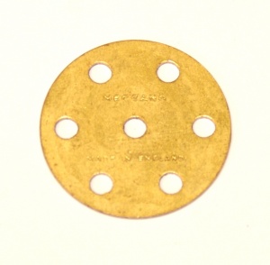 24c Wheel Disk 6 Hole Brass Seconds