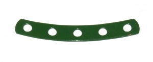 273h Narrow Curved Strip 5 Hole Green