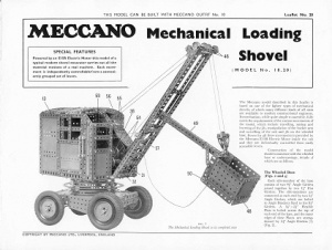 L20 10.20 Mechanical Loading Shovel Reprint