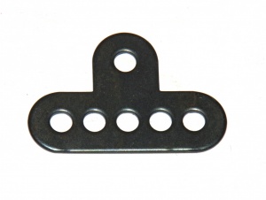 4240-12 Flat Bearing Strip 6 Hole Black