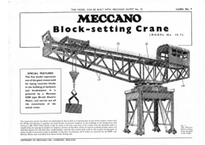 L07 10.7 Block Setting Crane