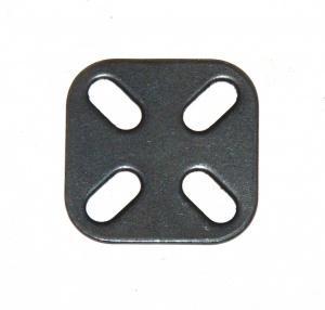 4600-04 Square Corner Bracket 4 Slots 1'' Black