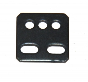 4650-15 Bearing Plate 5 Hole 1'' Black