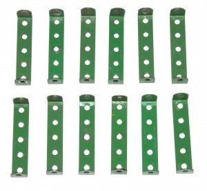 48a Double Angle Strip 1x5x1 Light Green Original x12