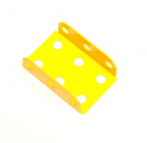 51a Flanged Plate 3x2 Hole French Yellow Original