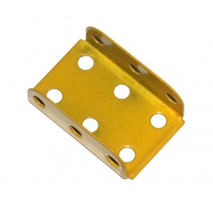 51a Flanged Plate 3x2 Hole Mustard Yellow Original