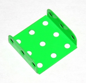 51b Flanged Plate 3x3 Florescent Green Original