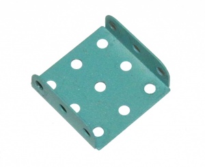 51b Flanged Plate 3x3 Light Blue Original