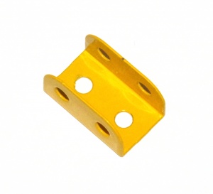 51c Flanged Plate 2x1 Hole UK Yellow Original