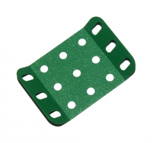 51h Double Obtuse Flanged Plate 5x3 Green Original