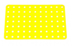 52a Flat Plate 11x7 Hole French Yellow Original