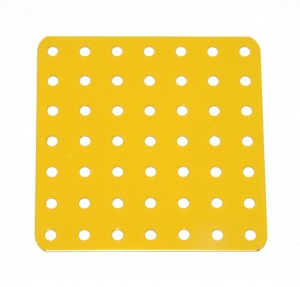 52f Flat Plate 7x7 Hole French Yellow Used