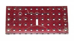 52y Double Flanged Plate 11x5 Hole Dark Red Slotted Original