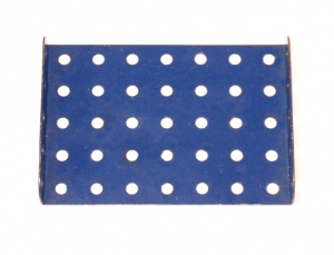 53 Flanged Plate 7x5 Blue Original