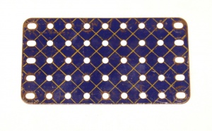 53a Flat Plate 9x5 Hole Blue and Gold Original