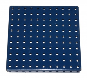 53e Flanged Plate 11x11 Hole Blue