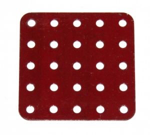 72 Flat Plate 5x5 Hole Dark Red Original