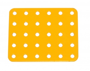 72d Flat Plate 6x5 Hole UK Yellow