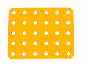72d Flat Plate 6x5 Hole UK Yellow