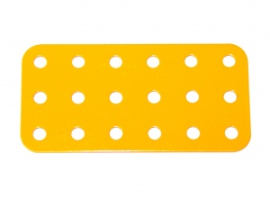 73 Flat Plate 3x6 Hole UK Yellow