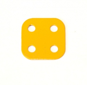 73a Flat Plate 2x2 Hole UK Yellow