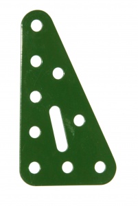 76a Triangular Plate 5x3 Green Used