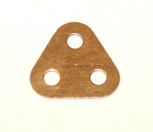 77 Triangular Plate 2x2x2 Nickel Original