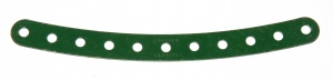 89 Curved Strip 11 Hole Dark Green Original