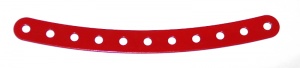 89 Curved Strip 11 Hole Red Original