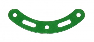 89a Curved Strip 3 Hole 2 Slot Stepped 3'' Light Green